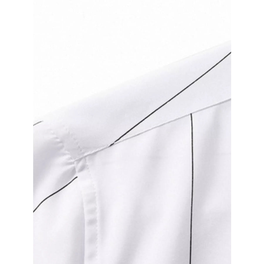 Men’s Plus Size Stripe Button-Down Shirt Apparel and Accessories
