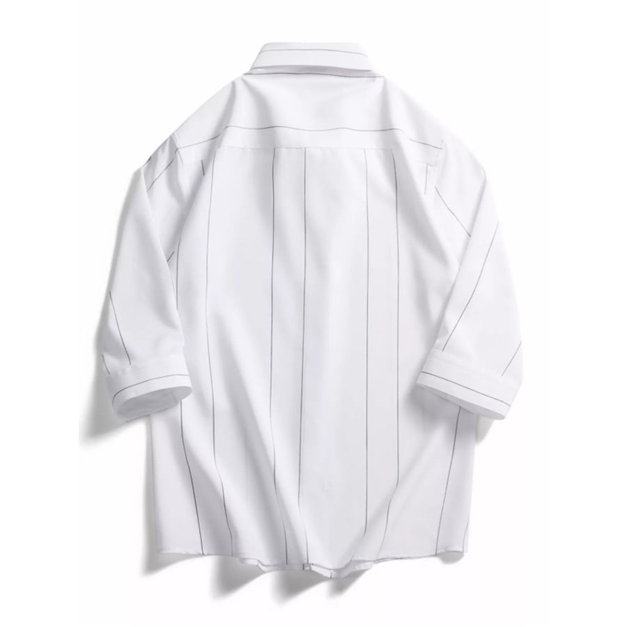 Men’s Plus Size Stripe Button-Down Shirt Apparel and Accessories