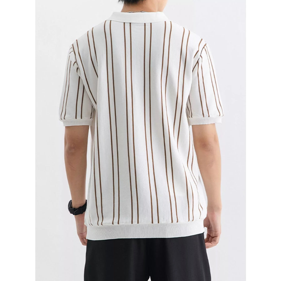 Men’s Plus Size Striped Casual Fit Polo Apparel and Accessories