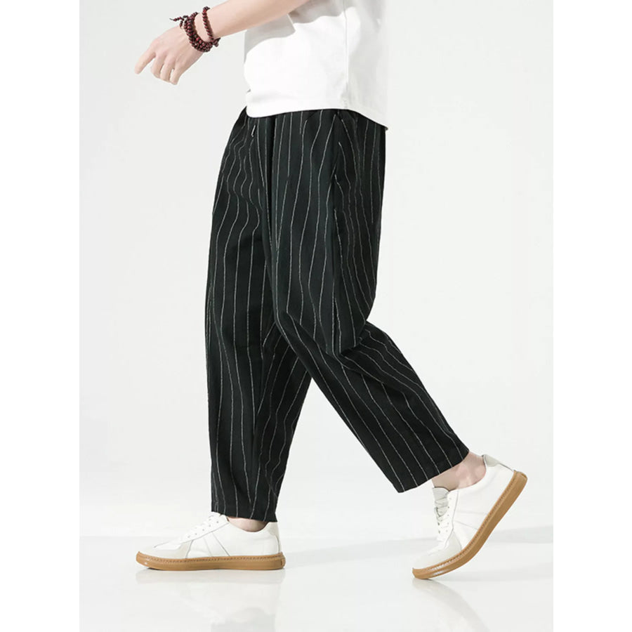 Men’s Plus Size Striped Casual Loose Pants Apparel and Accessories