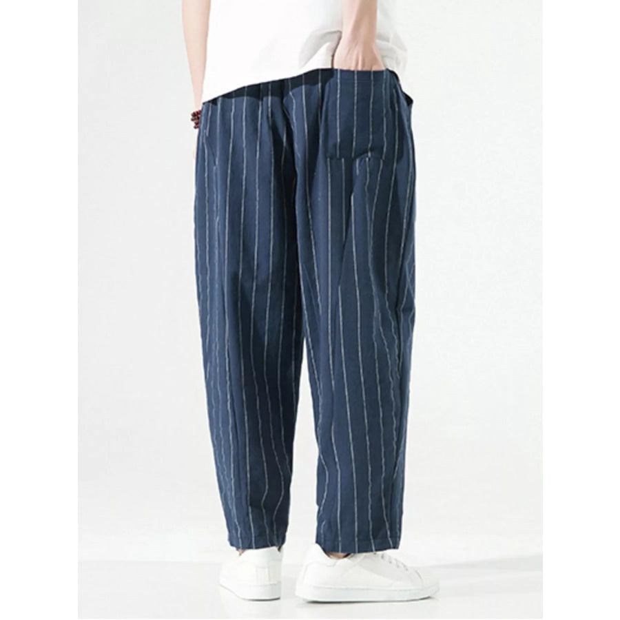 Men’s Plus Size Striped Casual Loose Pants Apparel and Accessories
