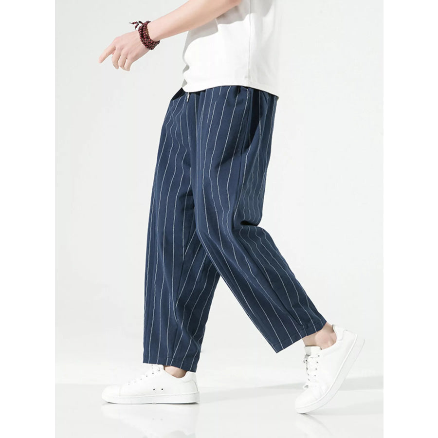 Men’s Plus Size Striped Casual Loose Pants Apparel and Accessories