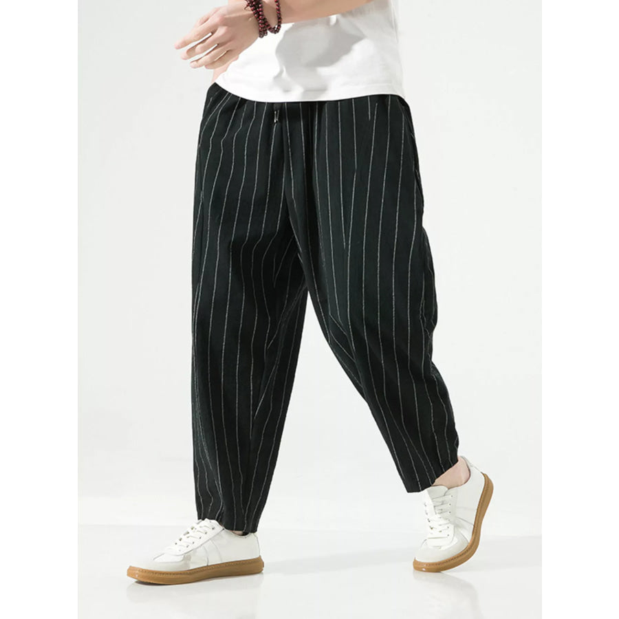 Men’s Plus Size Striped Casual Loose Pants Apparel and Accessories