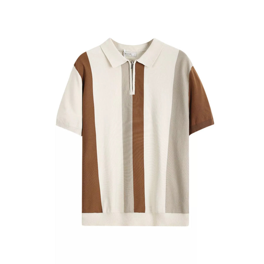 Men’s Plus Size Striped Short Sleeve Polo Apparel and Accessories
