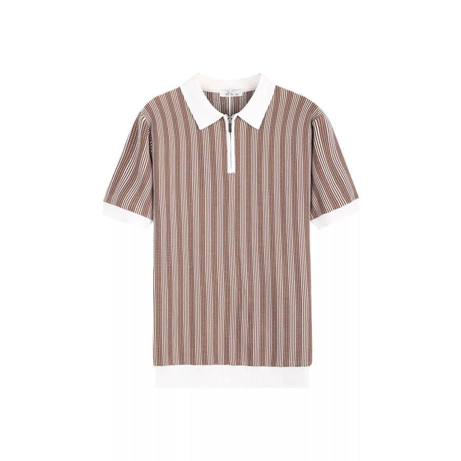 Men’s Plus Size Striped Short Sleeve Polo Apparel and Accessories