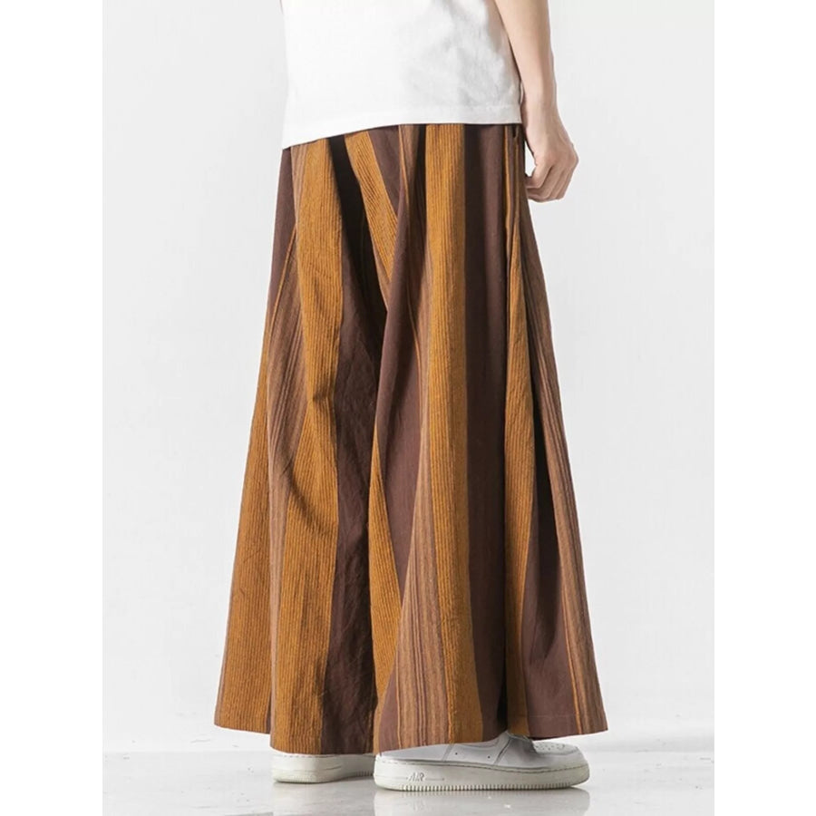 Men’s Plus Size Striped Wide Leg Casual Pants Apparel and Accessories