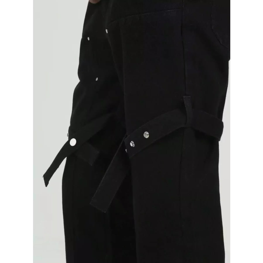 Men’s Plus Size Stud Embellishments Bootcut Pants Apparel and Accessories