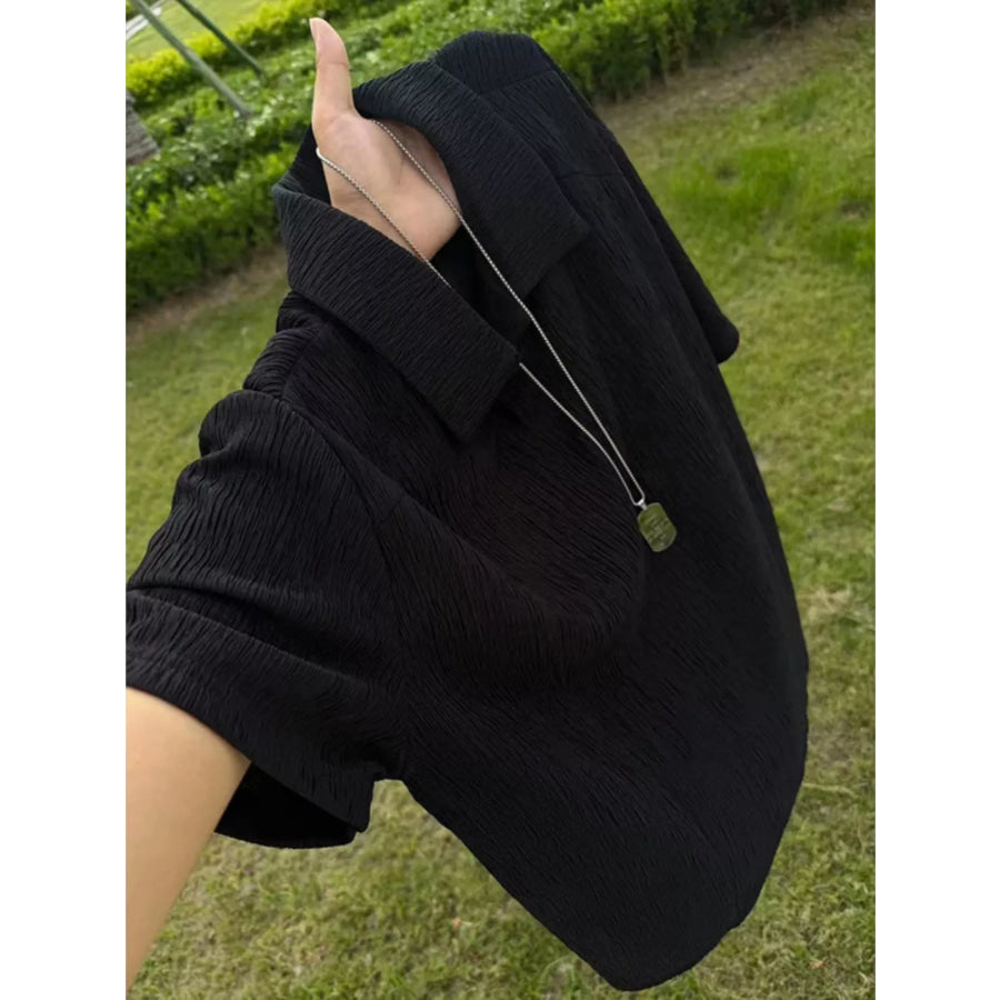 Men’s Plus Size Texture Short Sleeve Polo Apparel and Accessories