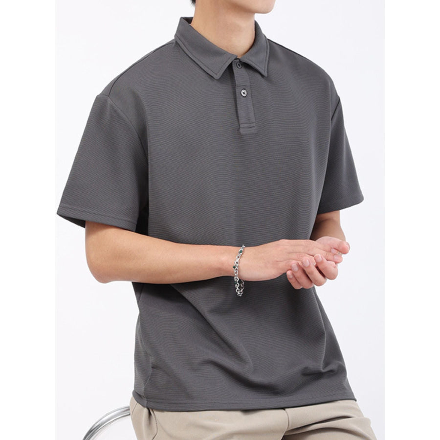 Men’s Plus Size Textured Breathable Performance Polo Apparel and Accessories