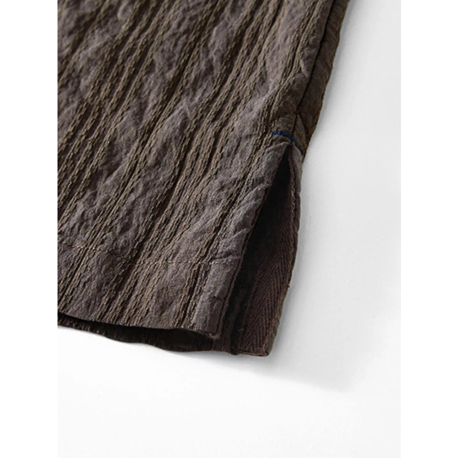 Men’s Plus Size Textured Short Sleeve Blouse Apparel and Accessories