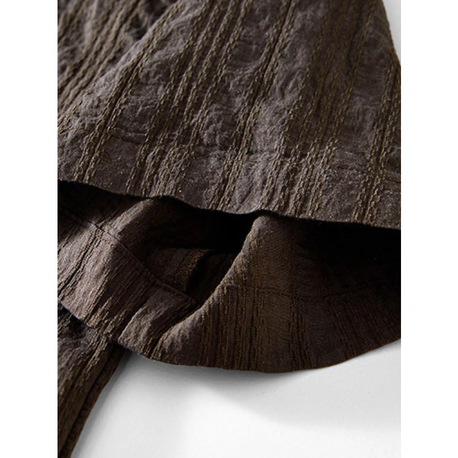Men’s Plus Size Textured Short Sleeve Blouse Apparel and Accessories