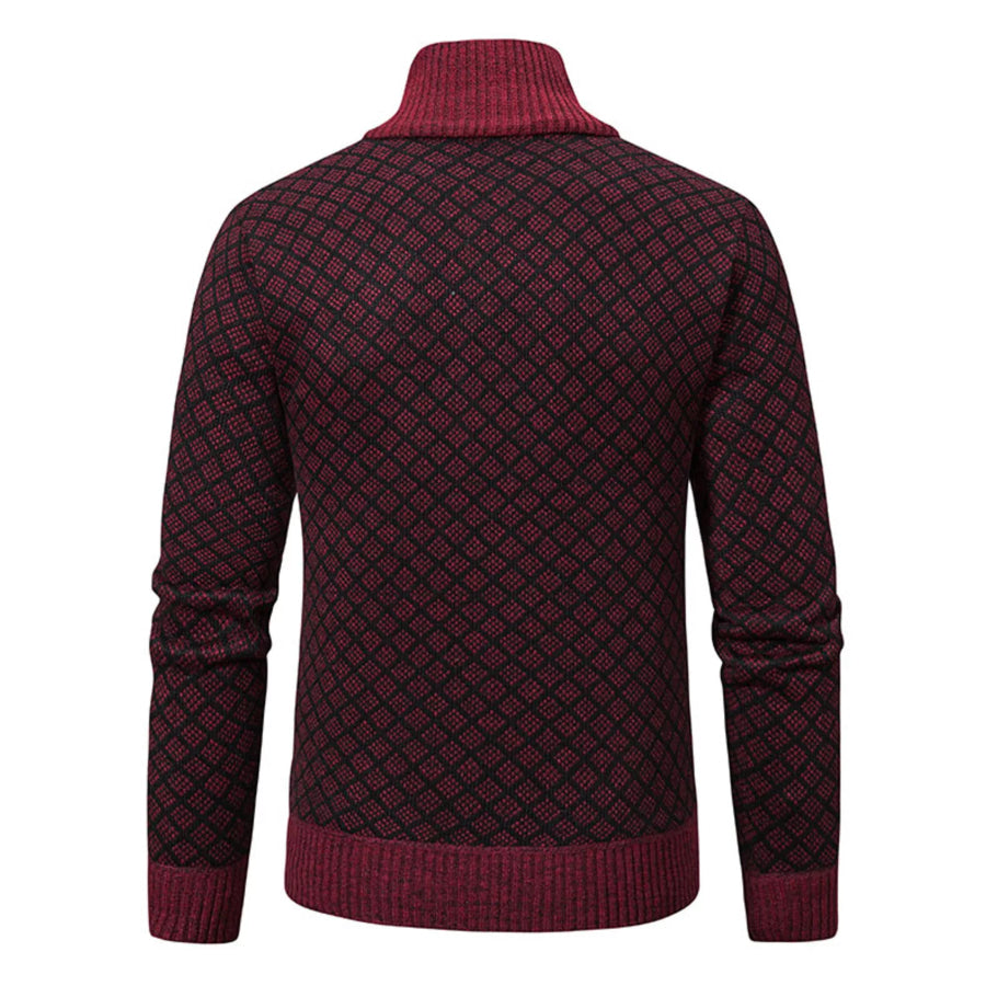 Men’s Plus Size Textured Zip-Up Cardigan Apparel and Accessories