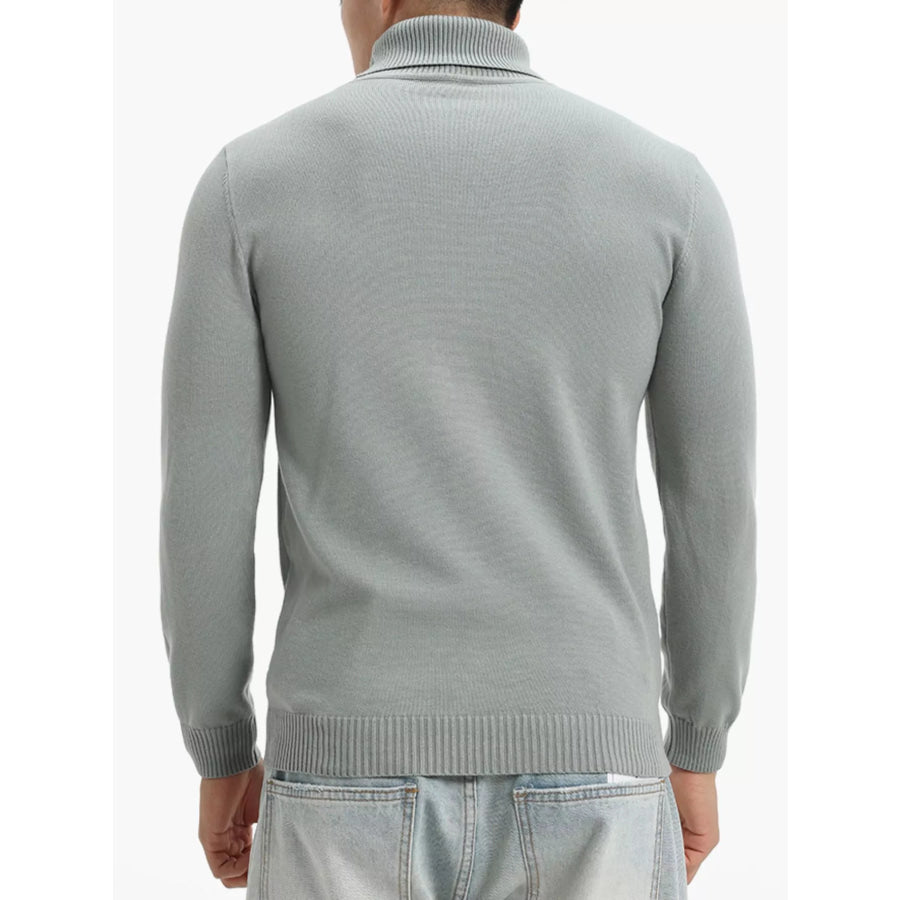 Men’s Plus Size Turtleneck Long Sleeve Sweater Apparel and Accessories