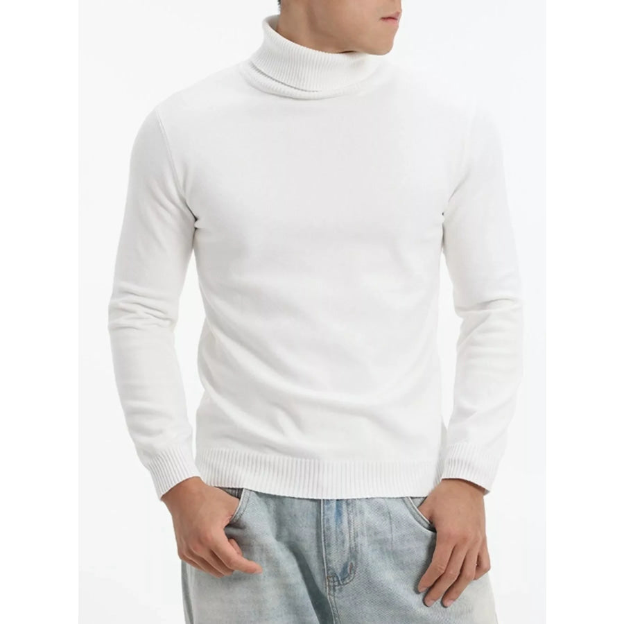 Men’s Plus Size Turtleneck Long Sleeve Sweater Apparel and Accessories