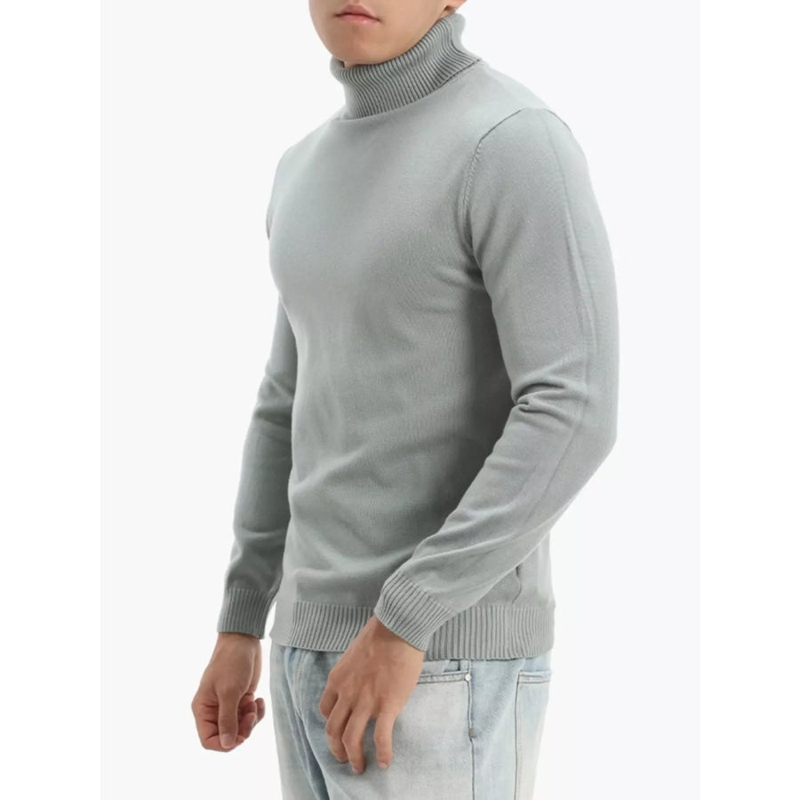 Men’s Plus Size Turtleneck Long Sleeve Sweater Apparel and Accessories