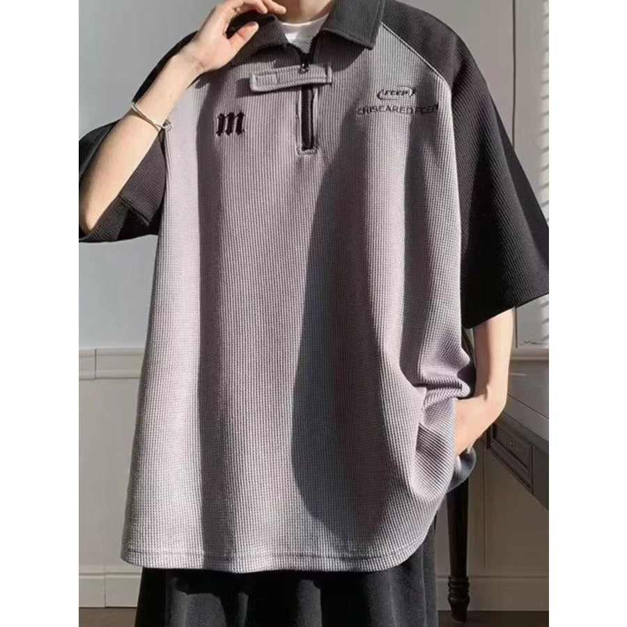 Men’s Plus Size Two-Tone Casual Polo Apparel and Accessories