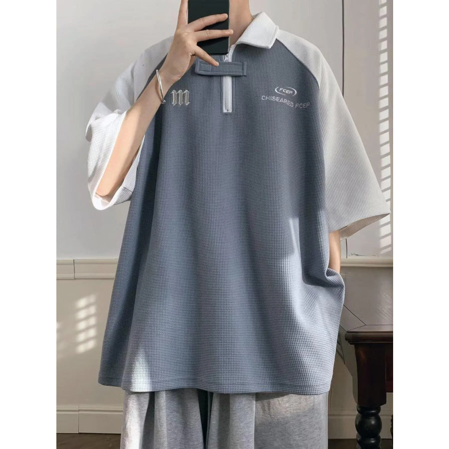 Men’s Plus Size Two-Tone Casual Polo Apparel and Accessories