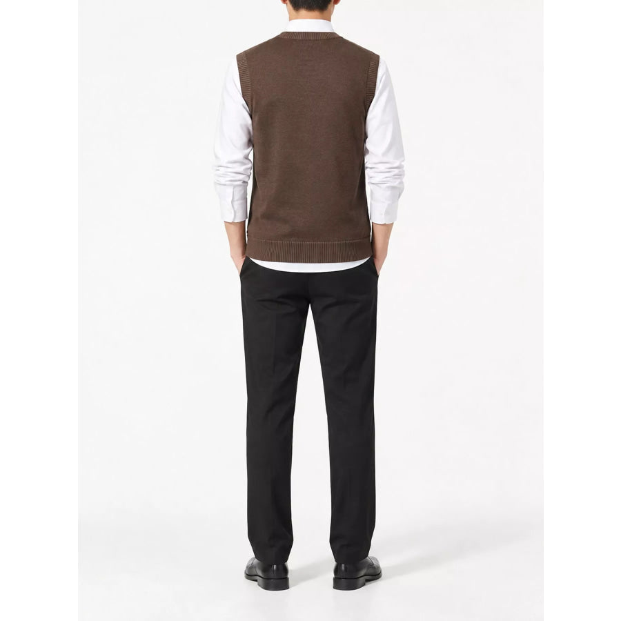 Men’s Plus Size V-Neck Sweater Vest Apparel and Accessories