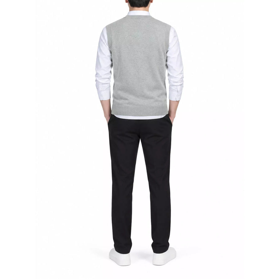Men’s Plus Size V-Neck Sweater Vest Apparel and Accessories