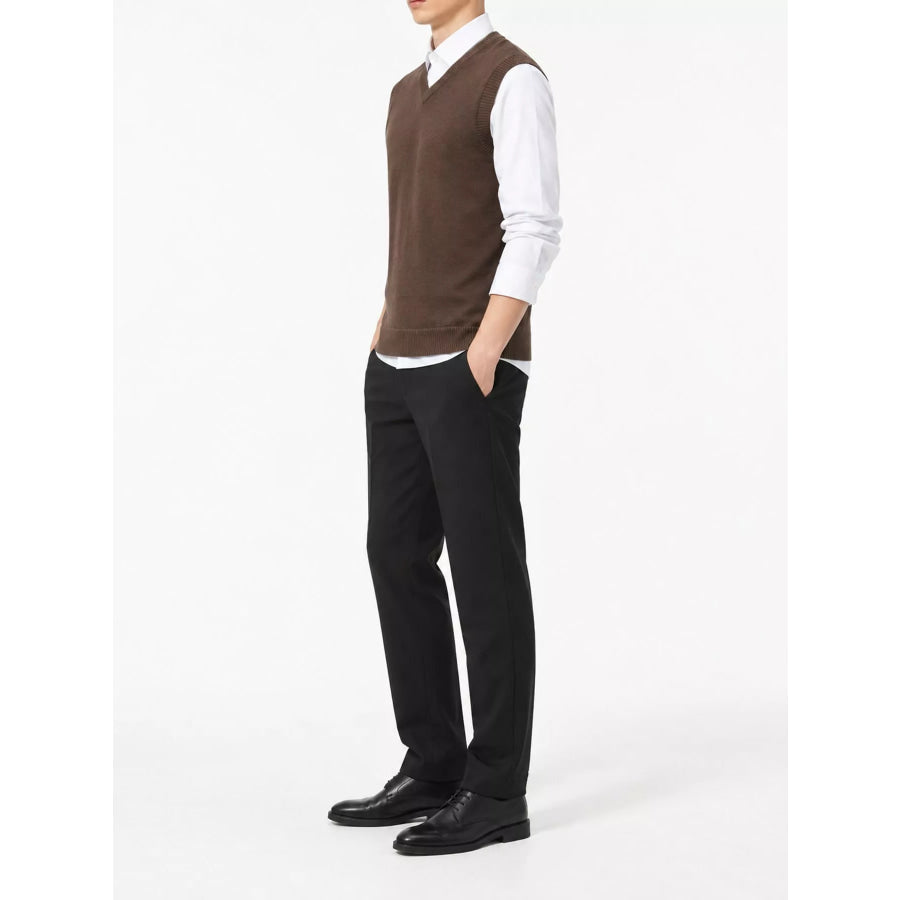 Men’s Plus Size V-Neck Sweater Vest Apparel and Accessories