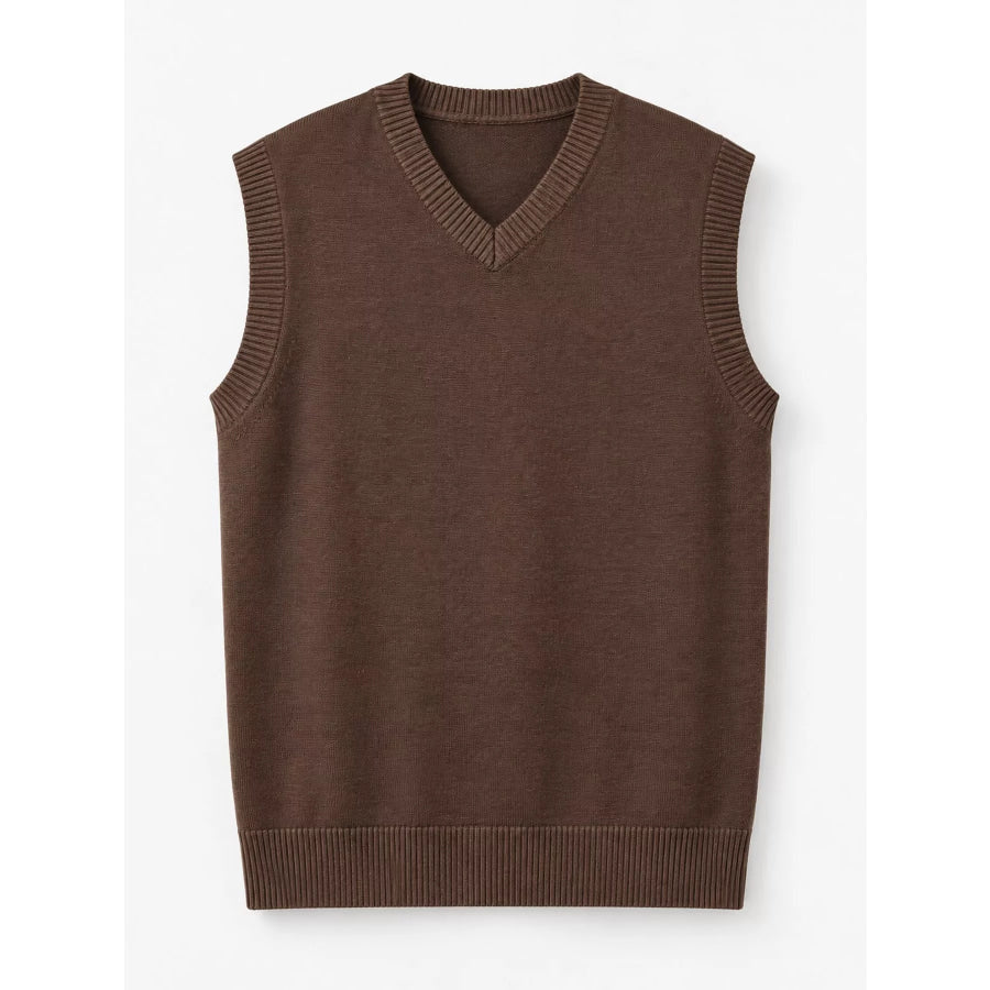 Men’s Plus Size V-Neck Sweater Vest Apparel and Accessories