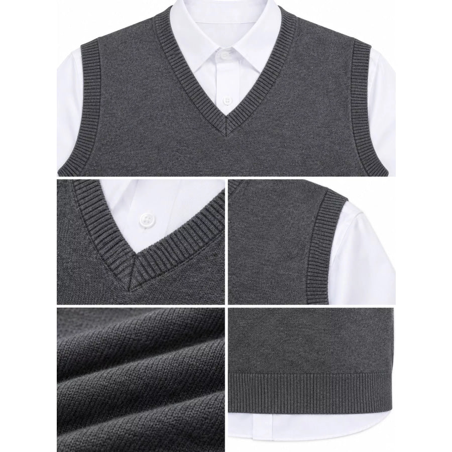 Men’s Plus Size V-Neck Sweater Vest Apparel and Accessories