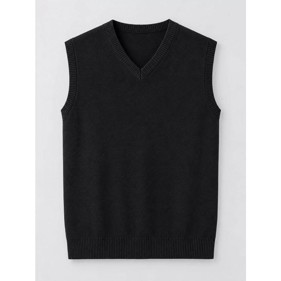 Men’s Plus Size V-Neck Sweater Vest Apparel and Accessories