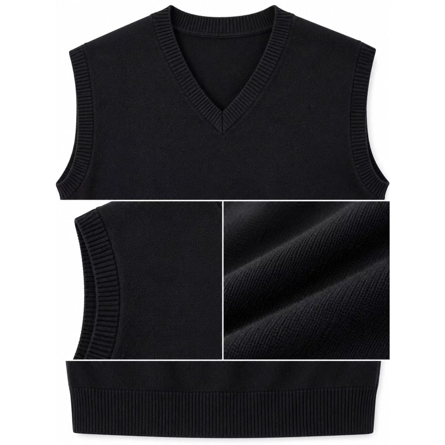 Men’s Plus Size V-Neck Sweater Vest Apparel and Accessories