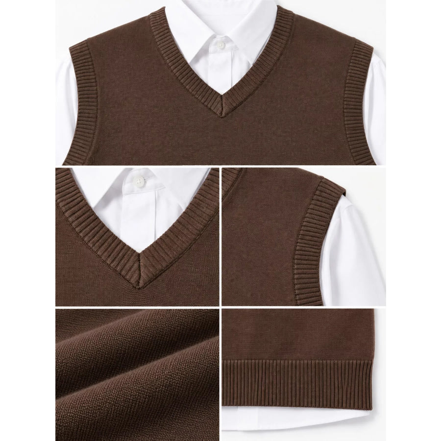 Men’s Plus Size V-Neck Sweater Vest Apparel and Accessories