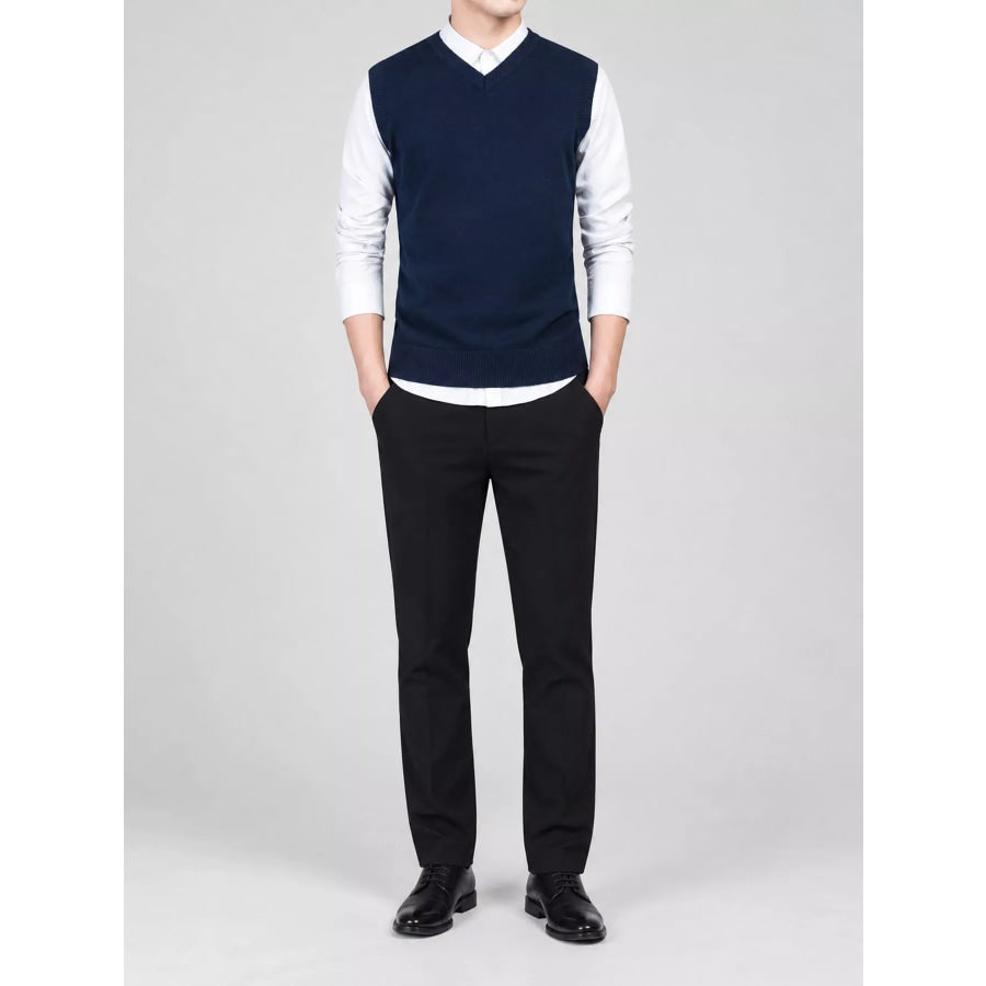 Men’s Plus Size V-Neck Sweater Vest Apparel and Accessories