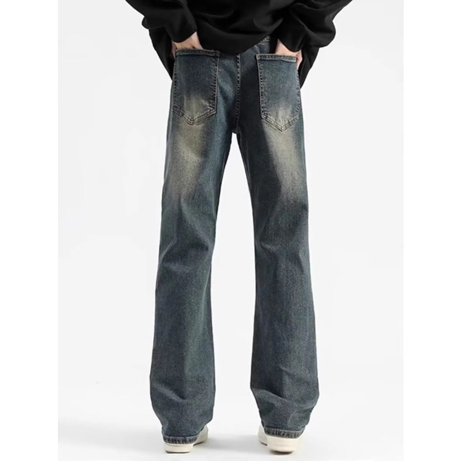 Men’s Plus Size Vintage Wash Loose Fit Jeans Apparel and Accessories