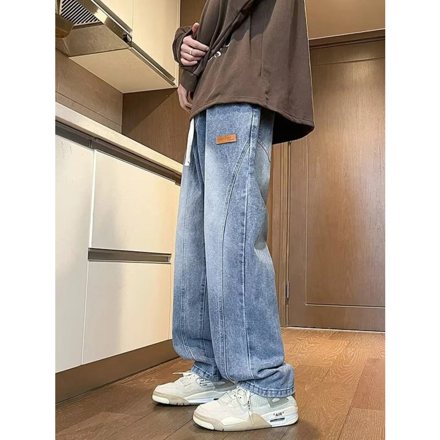 Men’s Plus Size Vintage Wash Straight-Leg Jeans Apparel and Accessories