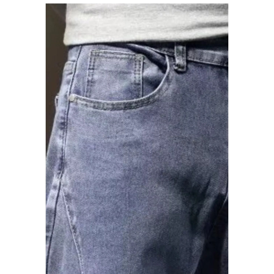 Men’s Plus Size Wash Straight Leg Jeans Apparel and Accessories