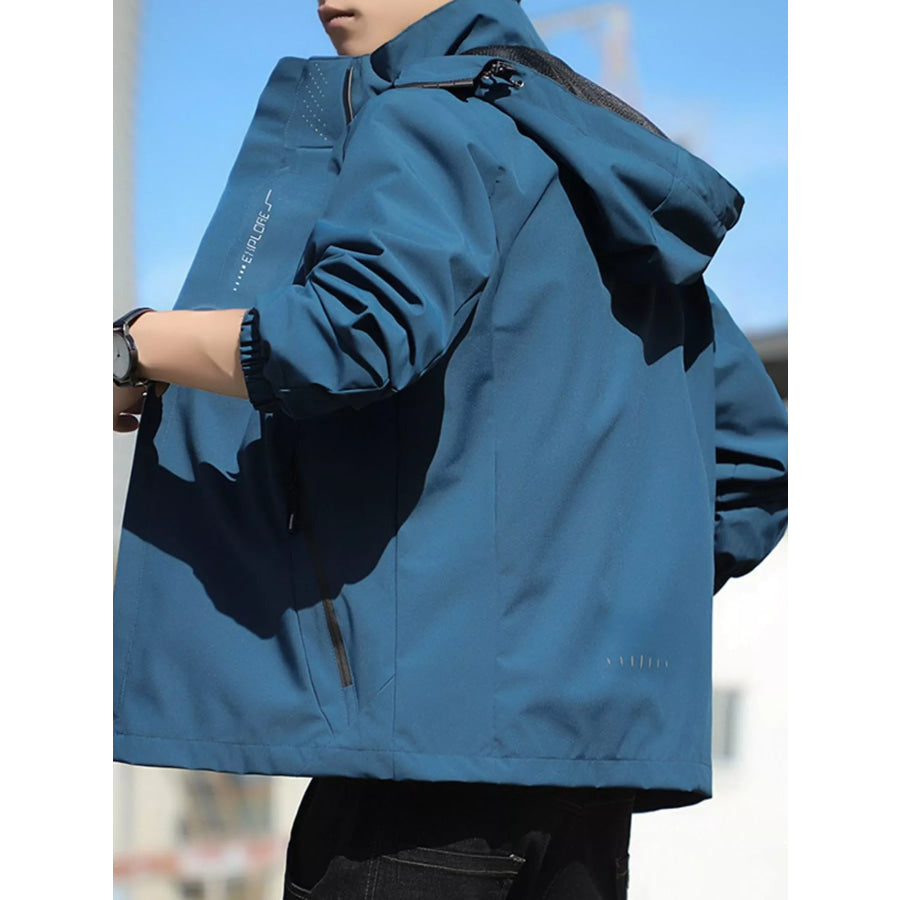 Men’s Plus Size Waterproof Zip Up Windbreaker Jacket Apparel and Accessories