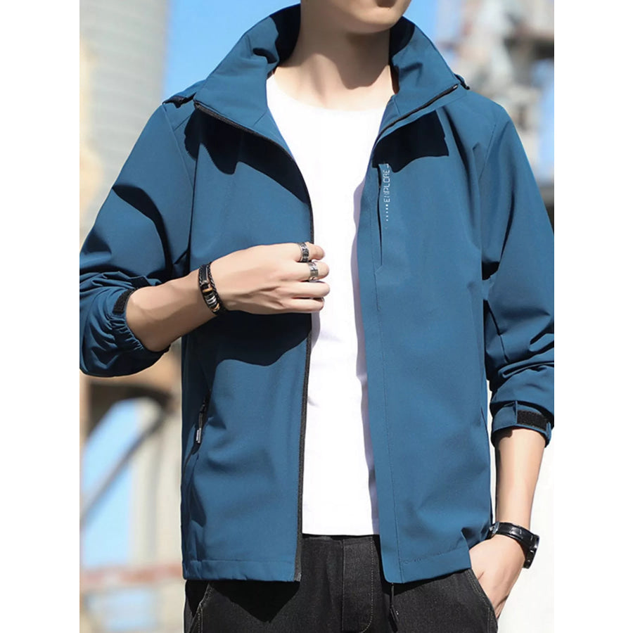 Men’s Plus Size Waterproof Zip Up Windbreaker Jacket Apparel and Accessories