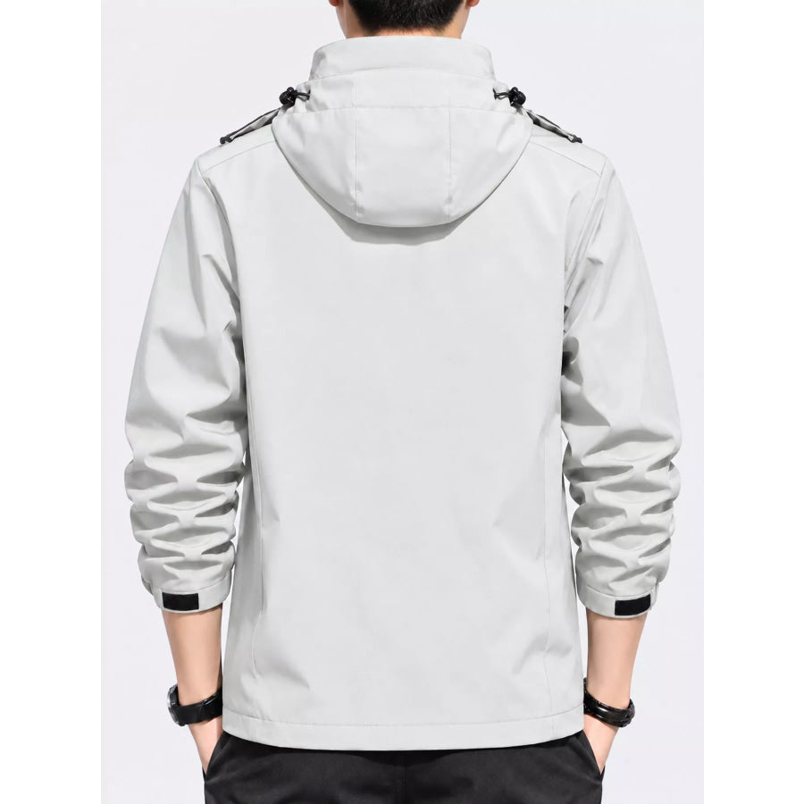 Men’s Plus Size Waterproof Zip Up Windbreaker Jacket Apparel and Accessories
