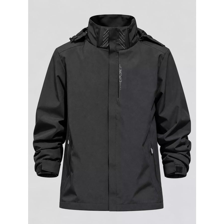 Men’s Plus Size Waterproof Zip Up Windbreaker Jacket Apparel and Accessories