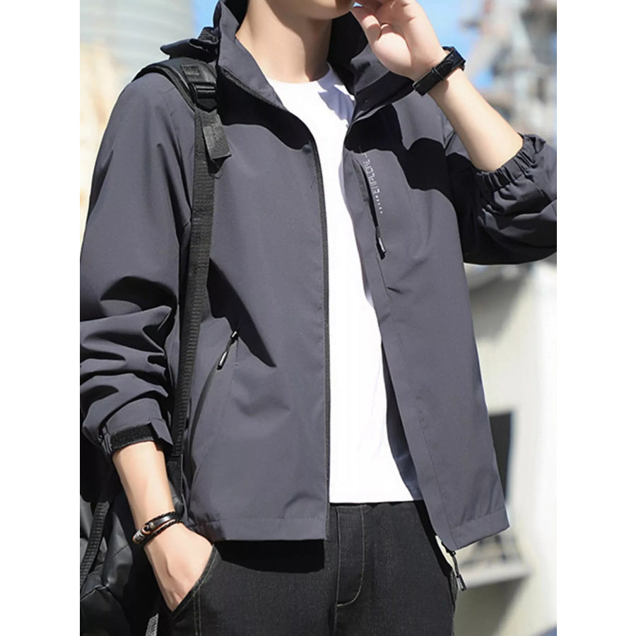 Men’s Plus Size Waterproof Zip Up Windbreaker Jacket Apparel and Accessories