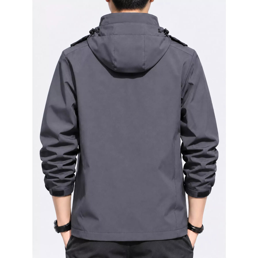 Men’s Plus Size Waterproof Zip Up Windbreaker Jacket Apparel and Accessories