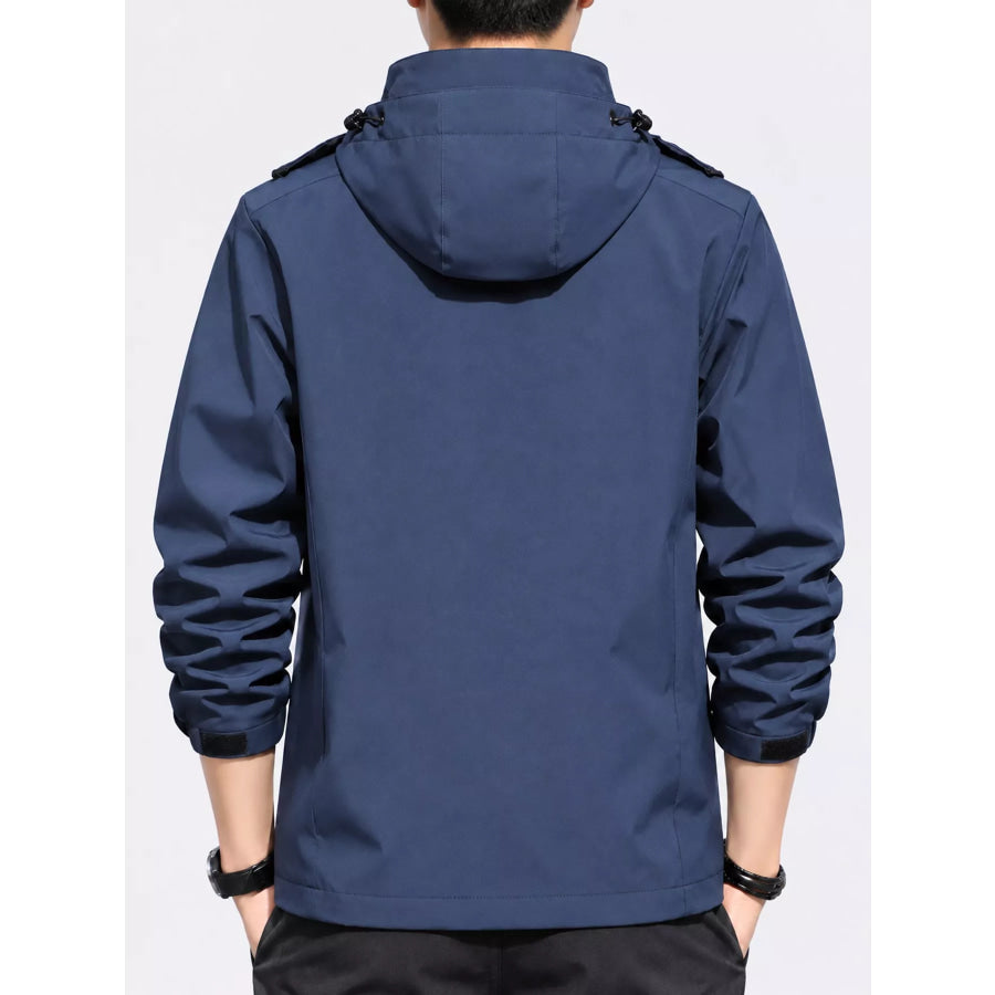 Men’s Plus Size Waterproof Zip Up Windbreaker Jacket Apparel and Accessories