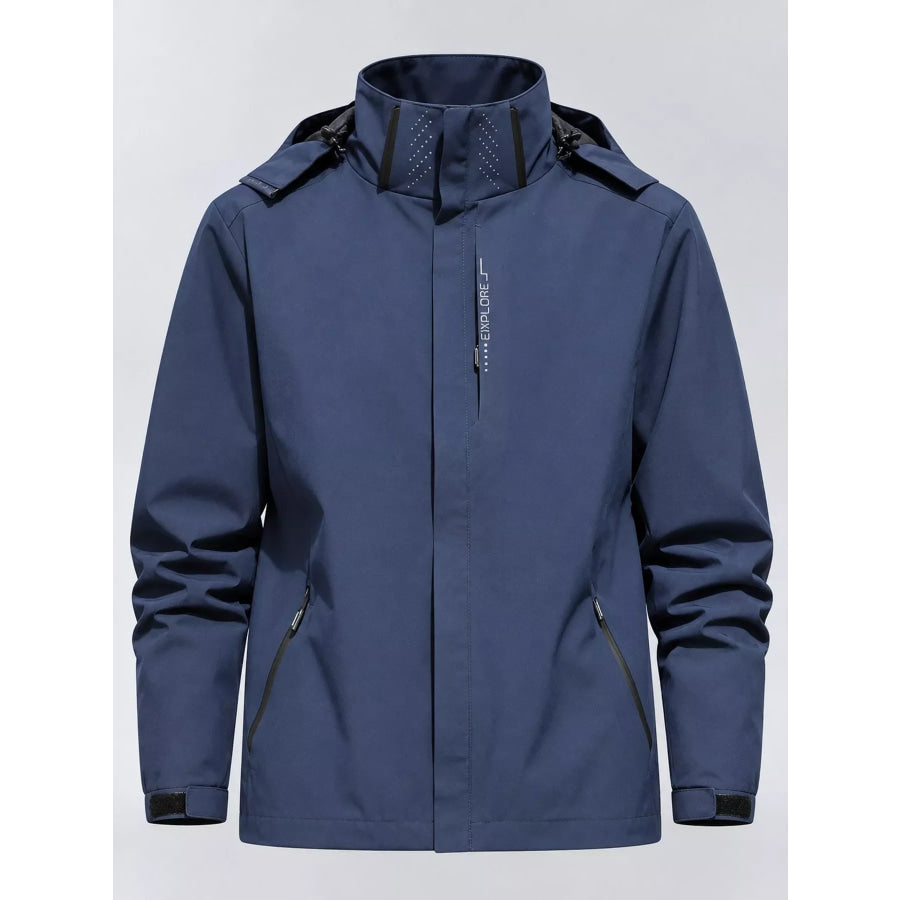 Men’s Plus Size Waterproof Zip Up Windbreaker Jacket Apparel and Accessories