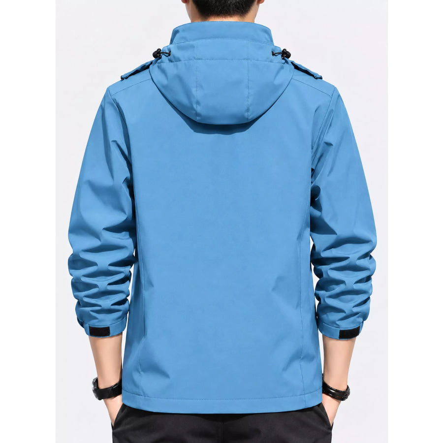 Men’s Plus Size Waterproof Zip Up Windbreaker Jacket Apparel and Accessories