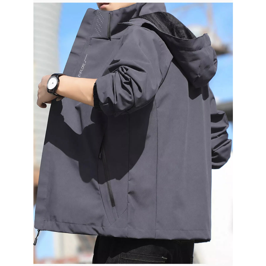 Men’s Plus Size Waterproof Zip Up Windbreaker Jacket Apparel and Accessories