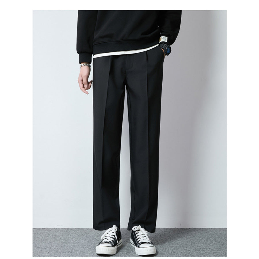 Men’s Plus Size Wide Leg Casual Pants Black / M Apparel and Accessories