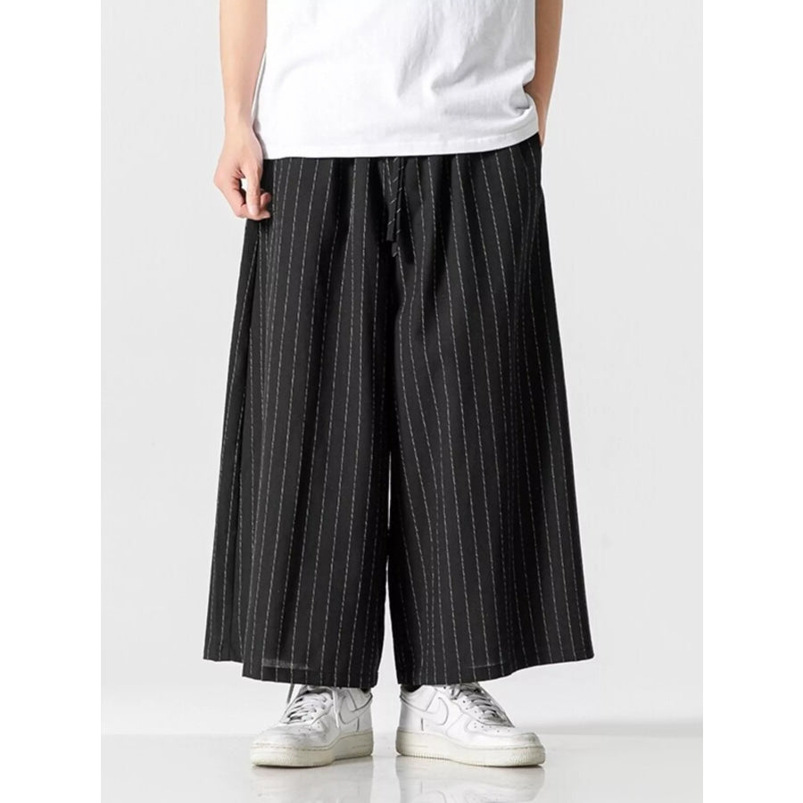 Men’s Plus Size Wide Leg Casual Pants Black / M Apparel and Accessories