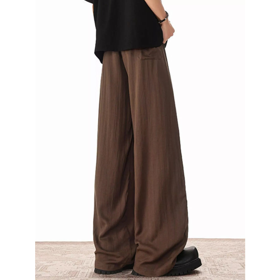 Men’s Plus Size Wide Leg Drawstring Pants Apparel and Accessories