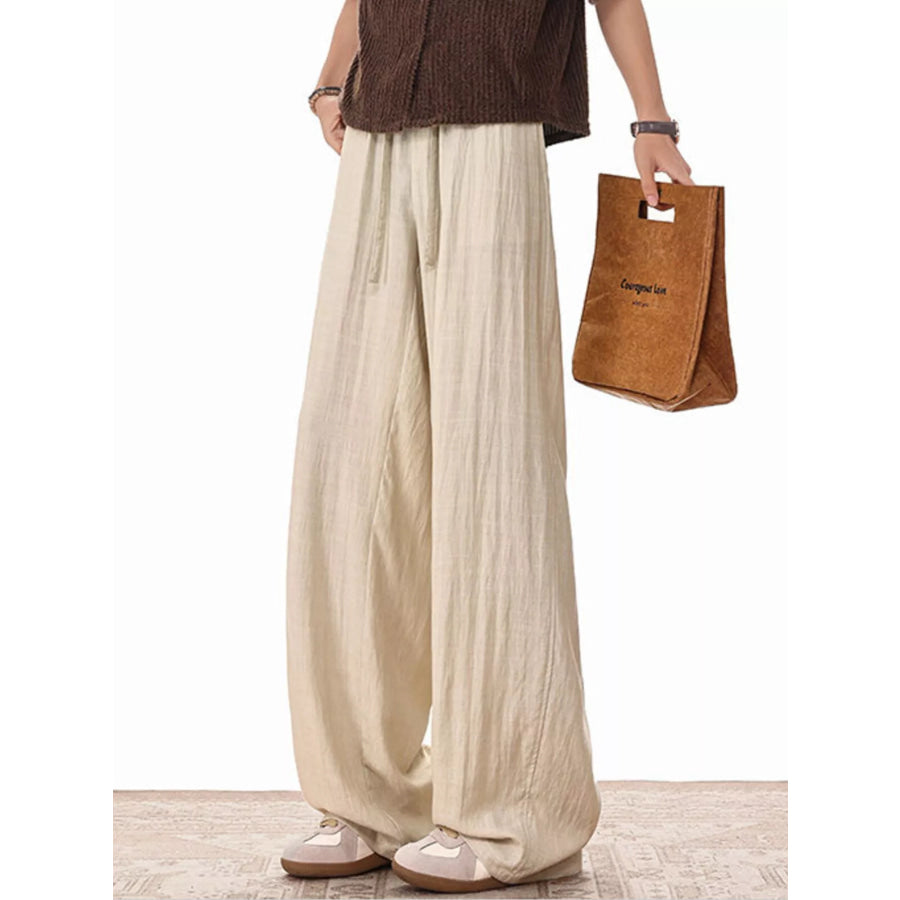 Men’s Plus Size Wide Leg Drawstring Pants Apparel and Accessories
