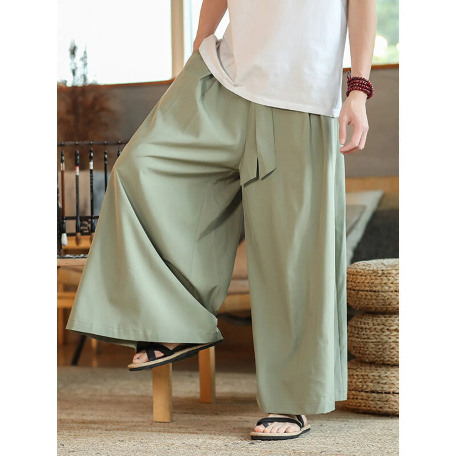 Men’s Plus Size Wide Leg Pants Sage / M Apparel and Accessories
