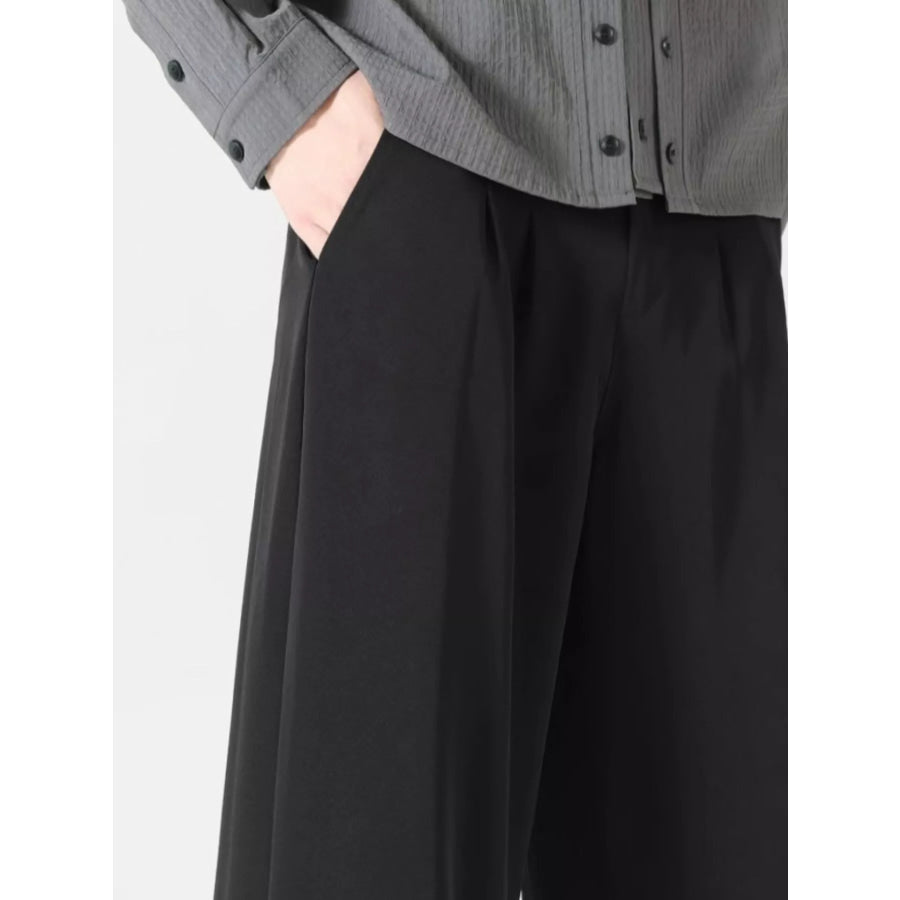 Men’s Plus Size Wide Leg Pleated Dress Pants Apparel and Accessories