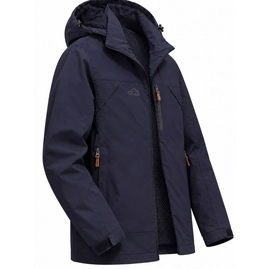 Men’s Plus Size Zip Up Hooded Jacket Apparel and Accessories